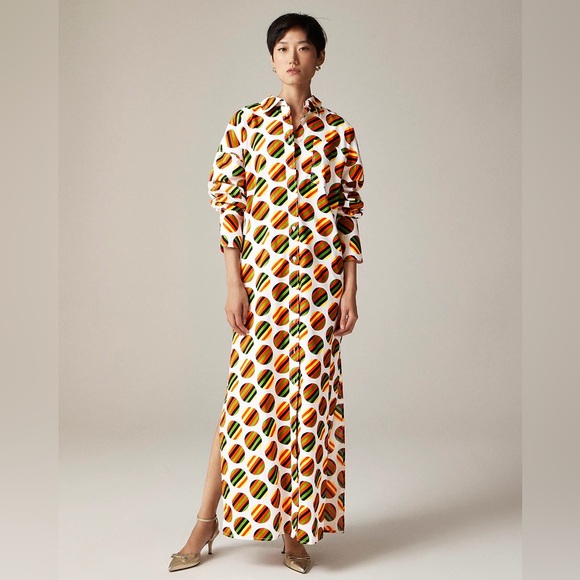 Christopher John Rogers X J.Crew Étienne shirtdress in polka-dot poplin CF476 - Picture 1 of 12